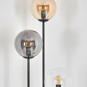 hofstein Gastor Lampadaire 30 cm Bois clair, Noir, 3 lumières* Lampes Modernes