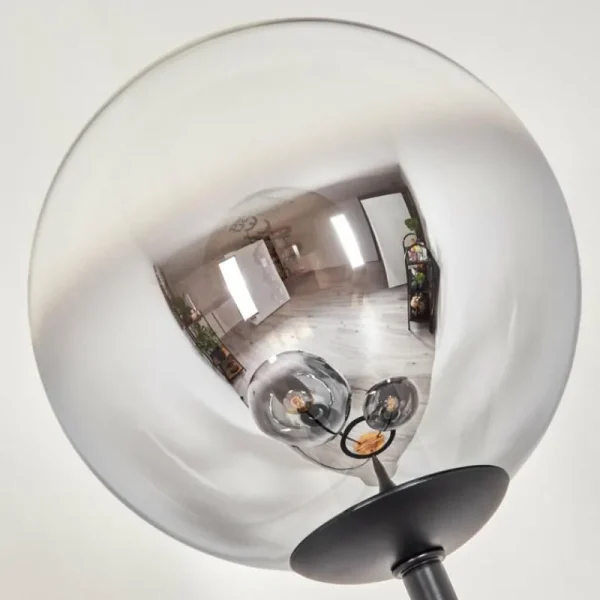 hofstein Gastor Lampadaire 30 cm Bois clair, Noir, 3 lumières* Lampes Modernes