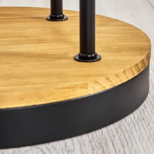 hofstein Gastor Lampadaire 30 cm Bois foncé, Noir, 4 lumières* Lampes Modernes