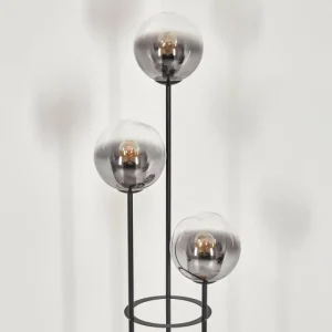 hofstein Gastor Lampadaire 25 cm Bois clair, Noir, 3 lumières* Lampes Modernes