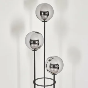 hofstein Gastor Lampadaire 25 cm Bois clair, Noir, 3 lumières* Lampes Modernes