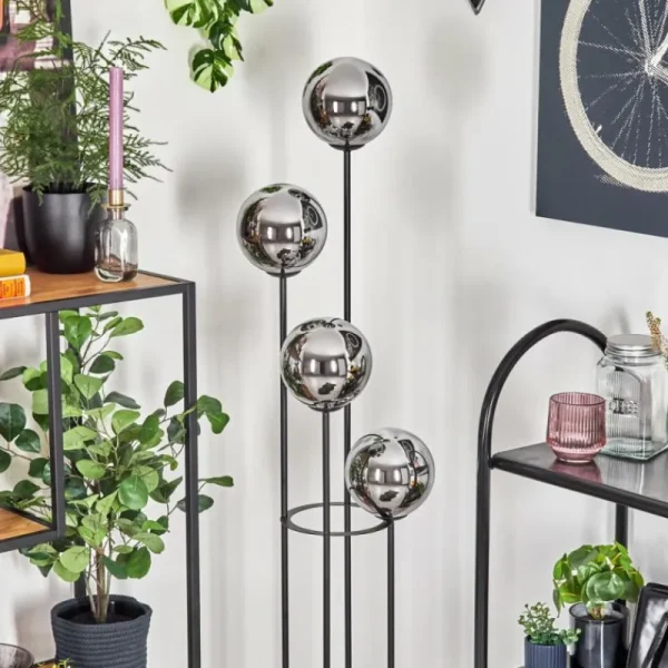 hofstein Gastor Lampadaire 30 cm Chrome, Fumé, 4 lumières* Lampes Modernes