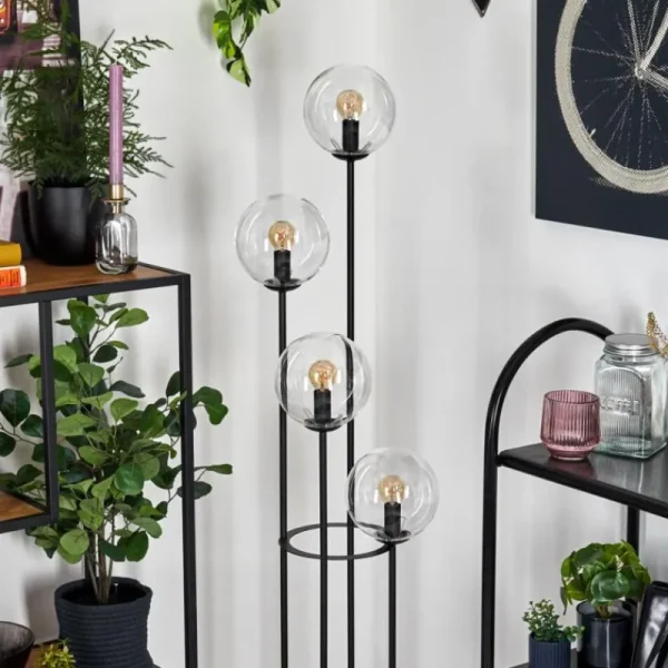 hofstein Gastor Lampadaire 30 cm Clair, 4 lumières* Lampes En Verre