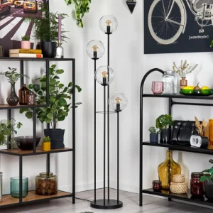 hofstein Gastor Lampadaire 30 cm Clair, 4 lumières* Lampes En Verre
