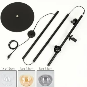 hofstein Gastor Lampadaire 31 cm Noir, 3 lumières* Lampes Modernes