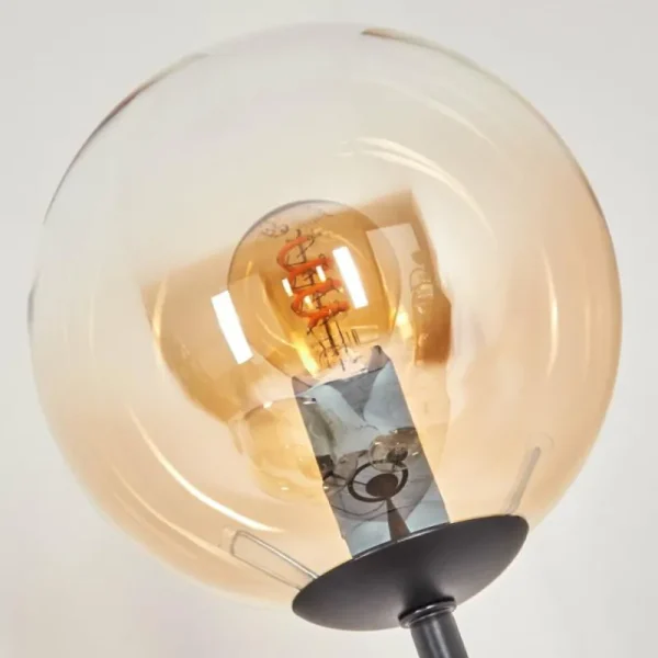 hofstein Gastor Lampadaire 25 cm Noir, 3 lumières* Lampes En Verre