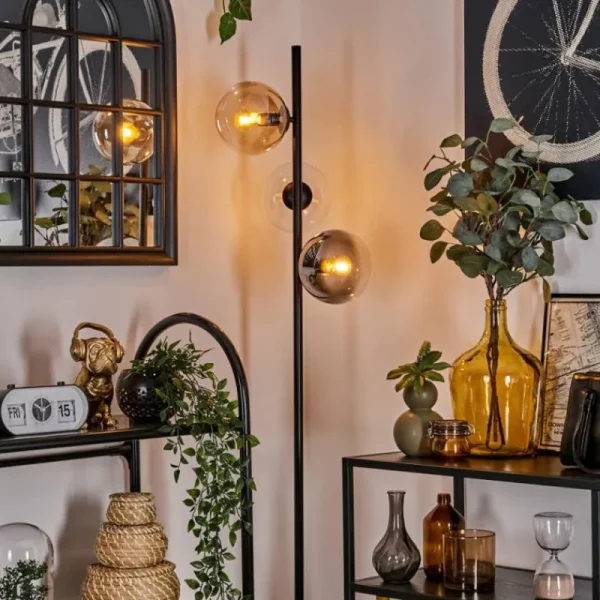 hofstein Gastor Lampadaire 31 cm Noir, 3 lumières* Lampes Modernes