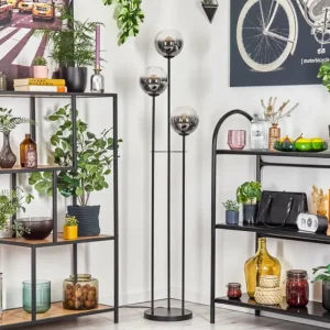 hofstein Gastor Lampadaire 30 cm Noir, 3 lumières* Lampes Modernes