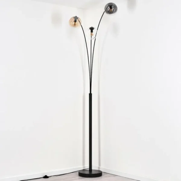 hofstein Gastor Lampadaire Ambre, Clair, Fumé, 3 lumières* Lampes Modernes