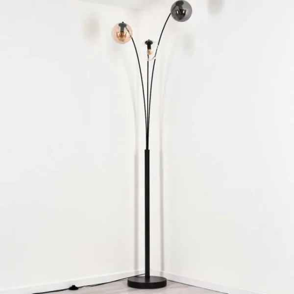 hofstein Gastor Lampadaire Ambre, Clair, Fumé, 3 lumières* Lampes Modernes