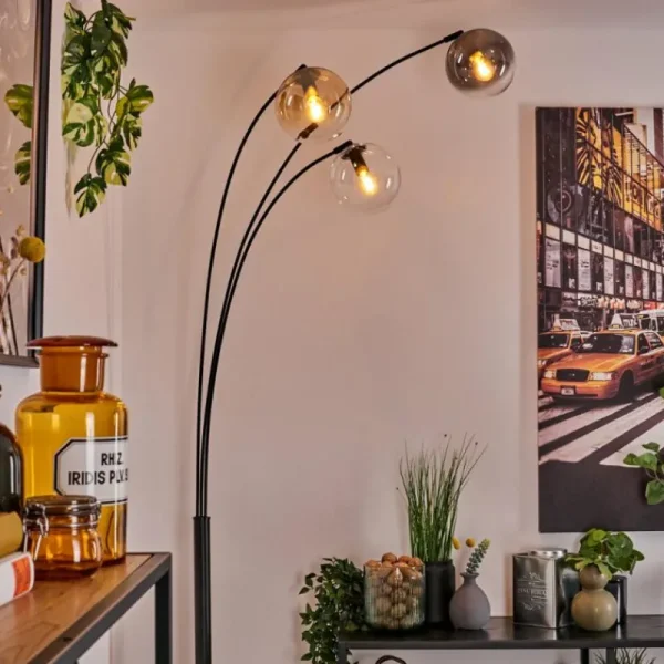hofstein Gastor Lampadaire Ambre, Clair, Fumé, 3 lumières* Lampes Modernes