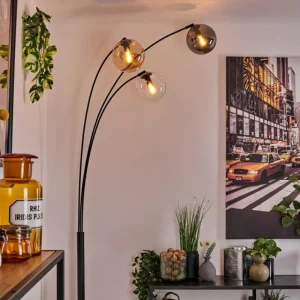 hofstein Gastor Lampadaire Ambre, Clair, Fumé, 3 lumières* Lampes Modernes