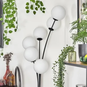hofstein Gastor Lampadaire Blanc, 6 lumières* Lampes En Verre