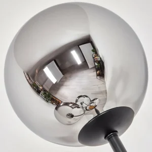hofstein Gastor Lampadaire Bois foncé, Noir, 4 lumières* Lampes Modernes