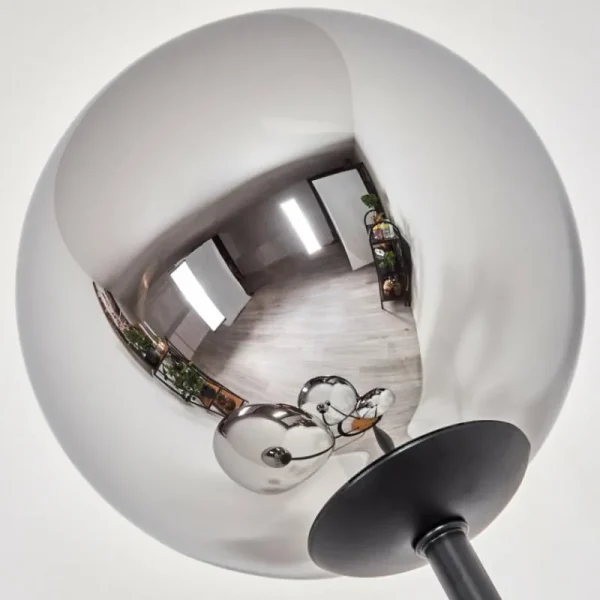 hofstein Gastor Lampadaire Bois foncé, Noir, 4 lumières* Lampes Modernes