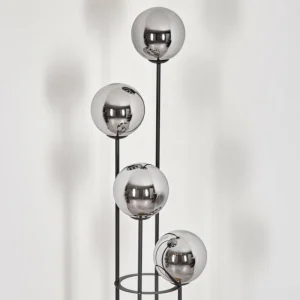 hofstein Gastor Lampadaire Bois foncé, Noir, 4 lumières* Lampes Modernes
