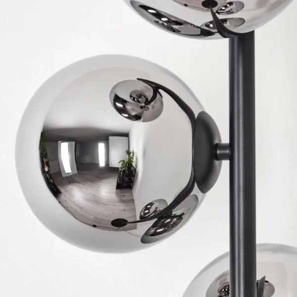 hofstein Gastor Lampadaire Chrome, Fumé, 4 lumières* Lampes Modernes