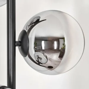 hofstein Gastor Lampadaire Chrome, Clair, Fumé, 3 lumières* Lampes Modernes