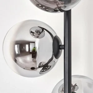 hofstein Gastor Lampadaire Chrome, Clair, Fumé, 4 lumières* Lampes Modernes