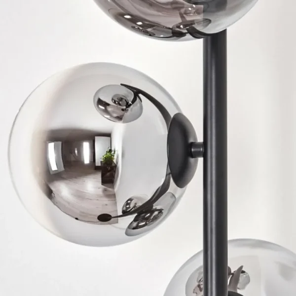 hofstein Gastor Lampadaire Chrome, Clair, Fumé, 4 lumières* Lampes Modernes