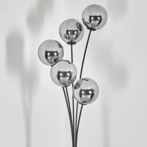 hofstein Gastor Lampadaire Chrome, Fumé, 5 lumières* Lampes Modernes