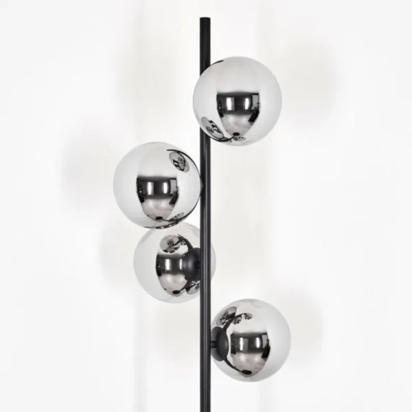 hofstein Gastor Lampadaire Chrome, Fumé, 4 lumières* Lampes Modernes