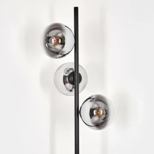 hofstein Gastor Lampadaire Chrome, Clair, Fumé, 3 lumières* Lampes Modernes