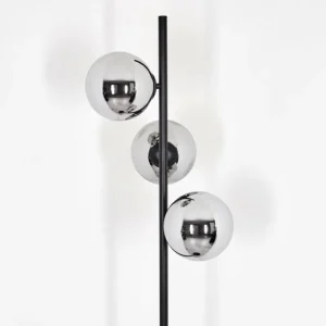 hofstein Gastor Lampadaire Chrome, Fumé, 3 lumières* Lampes Modernes