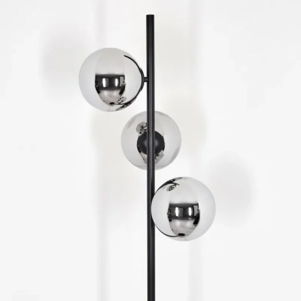 hofstein Gastor Lampadaire Chrome, Fumé, 3 lumières* Lampes Modernes