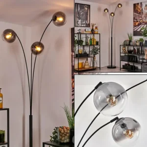 hofstein Gastor Lampadaire Noir, 3 lumières* Lampes Modernes