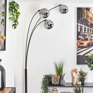 hofstein Gastor Lampadaire Noir, 3 lumières* Lampes En Verre