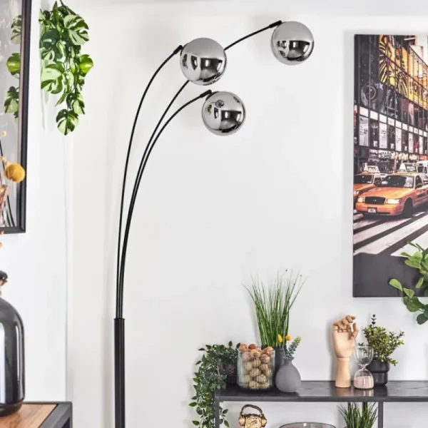hofstein Gastor Lampadaire Noir, 3 lumières* Lampes En Verre