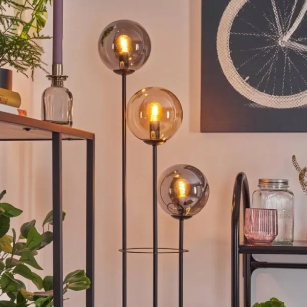hofstein Gastor Lampadaire Noir, 3 lumières* Lampes Modernes