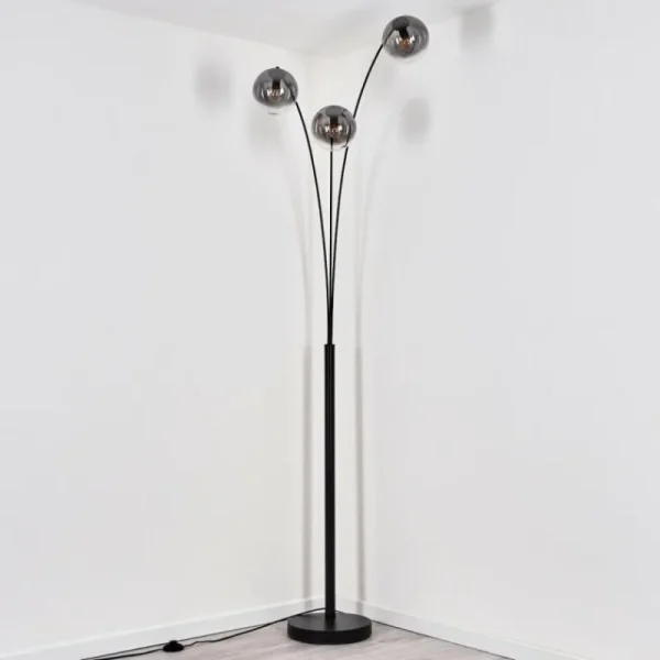 hofstein Gastor Lampadaire Noir, 3 lumières* Lampes Modernes