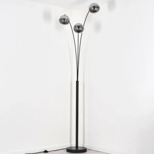 hofstein Gastor Lampadaire Noir, 3 lumières* Lampes En Verre