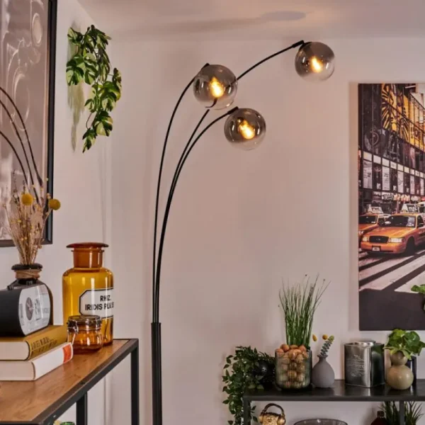 hofstein Gastor Lampadaire Noir, 3 lumières* Lampes Modernes