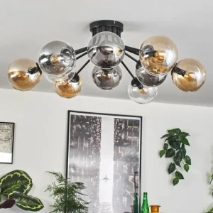hofstein Gastor Plafonnier 91 cm Ambre, Clair, Fumé, 12 lumières* Lampes Modernes