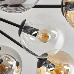 hofstein Gastor Plafonnier 91 cm Ambre, Clair, Fumé, 12 lumières* Lampes Modernes