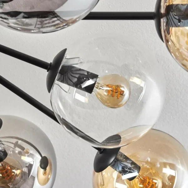 hofstein Gastor Plafonnier 91 cm Ambre, Clair, Fumé, 12 lumières* Lampes Modernes