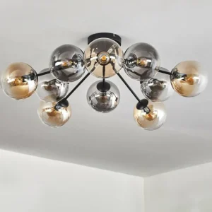 hofstein Gastor Plafonnier 83 cm Ambre, Clair, Fumé, 10 lumières* Lampes Modernes
