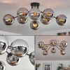 hofstein Gastor Plafonnier 87 cm Chrome, 8 lumières* Lampes En Verre