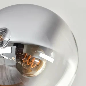 hofstein Gastor Plafonnier 87 cm Chrome, Clair, 8 lumières* Lampes En Verre