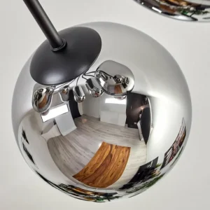 hofstein Gastor Plafonnier 87 cm Chrome, 8 lumières* Lampes En Verre