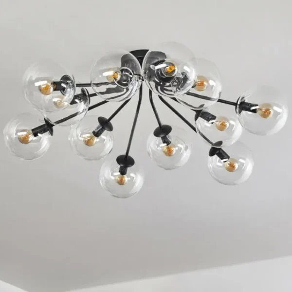 hofstein Gastor Plafonnier 91 cm Clair, 12 lumières* Lampes En Verre