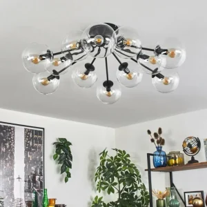 hofstein Gastor Plafonnier 91 cm Clair, 12 lumières* Lampes En Verre