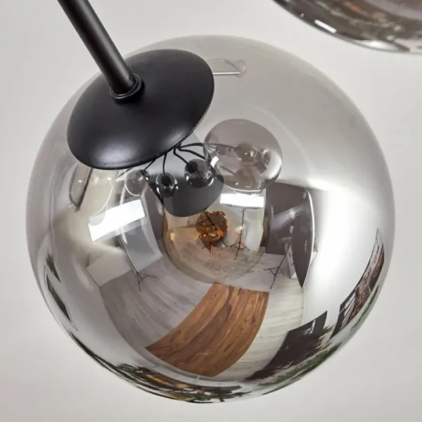 hofstein Gastor Plafonnier 87 cm Noir, 8 lumières* Lampes Modernes