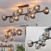 hofstein Gastor Plafonnier, Boule lumineuse Chrome, Clair, Fumé, 10 lumières* Lampes Modernes