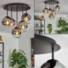 hofstein Gastor Plafonnier, Boule lumineuse 45 cm Chrome, Clair, Fumé, 5 lumières* Lampes Modernes