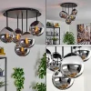 hofstein Gastor Plafonnier, Boule lumineuse 45 cm Chrome, Fumé, 5 lumières* Lampes Modernes