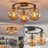 hofstein Gastor Plafonnier, Boule lumineuse Ambre, 3 lumières* Lampes En Verre